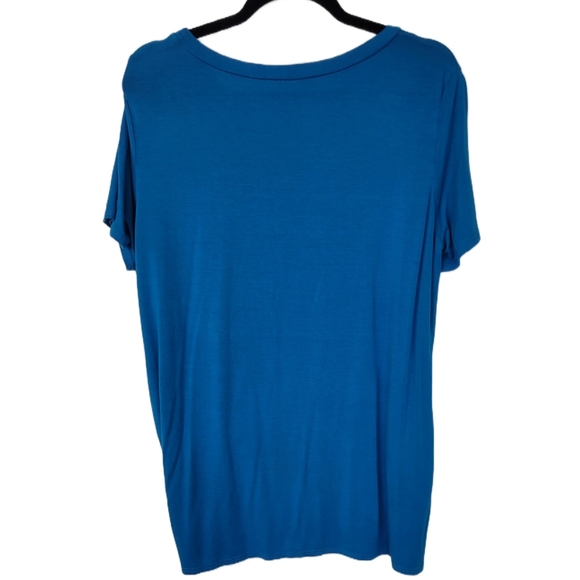 Isaac Lieu Short Sleeve Knotted Tee Size  2XL Blue - Picture 2 of 4